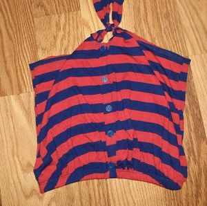 Red and blue tube top